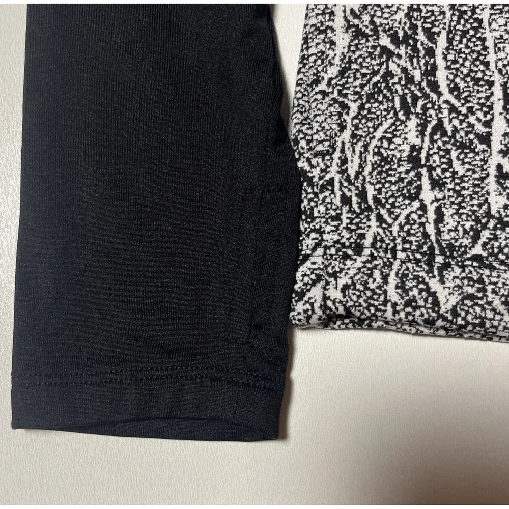Avia Active Top & Legging Set Size M 8-10 Marbled Fleece Lined Athleisure Outfit